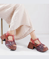 Sandalias de piel de vaca con plataforma amarilla retro hechas a mano